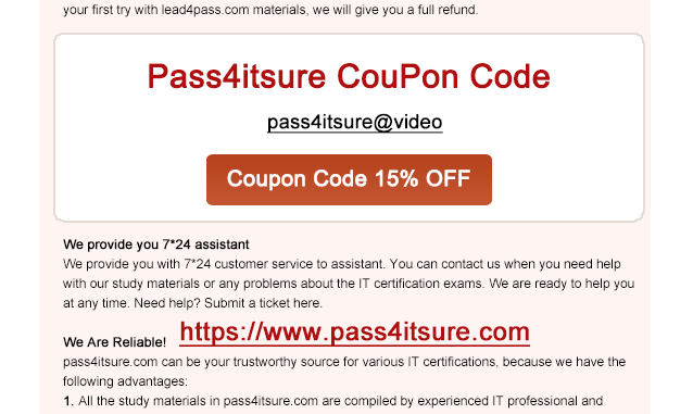 pass4itsure 1Z0-548 coupon