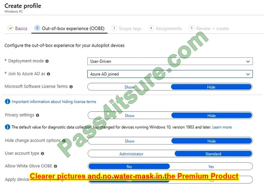 MD-101 exam questions 2